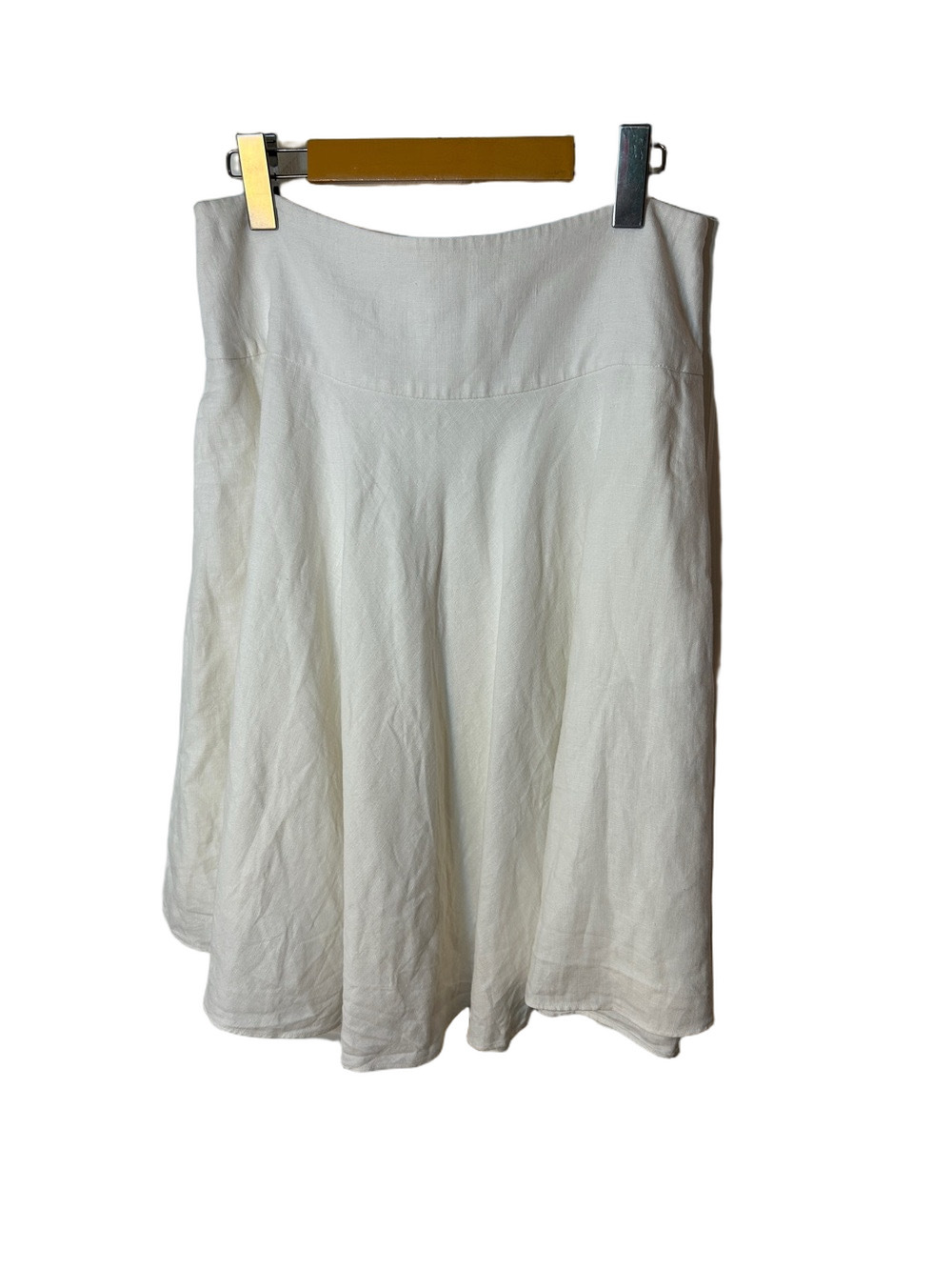 Lauren Ralph Lauren Linen Off-White Midi Skirt Size 4
